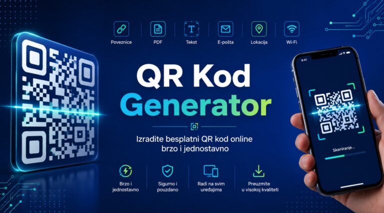 Generator QR Koda – Izradi Besplatni QR kod u sekundi